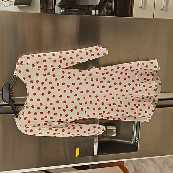 💕REALISATION PAR💕 Goldie Cherry Dress ~ Red Polka Dot Print XS 100% Silk - Picture 11 of 16